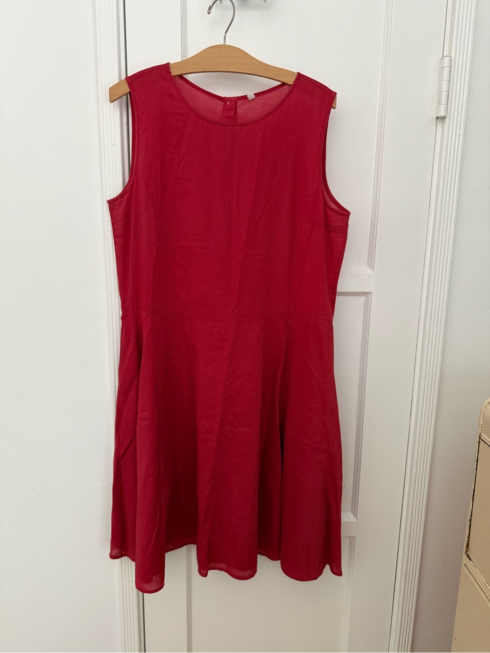 Muji Coral Red Sleeveless Dress